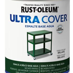 Esmalte Al Agua Ultra Cover 946ml Verde Oscuro Rust Oleum
